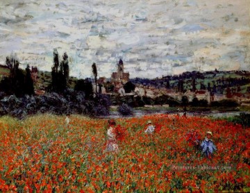 Fleurs impressionnistes œuvres - Coquelicots près de Vetheuil Claude Monetcirca Fleurs impressionnistes